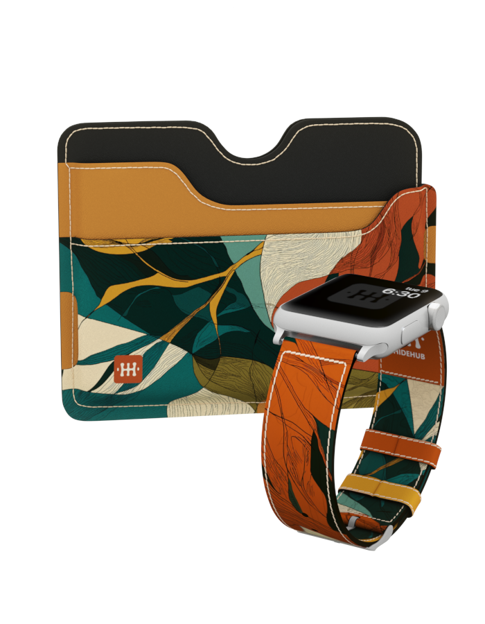 Set HideHub kožne narukvice za sat i novčanika u istom dezenu
