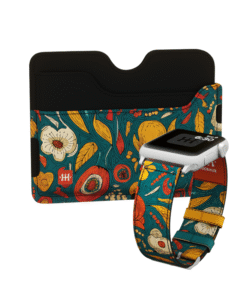 Set: Kožna narukvica za Apple sat i novčanik – Jesen