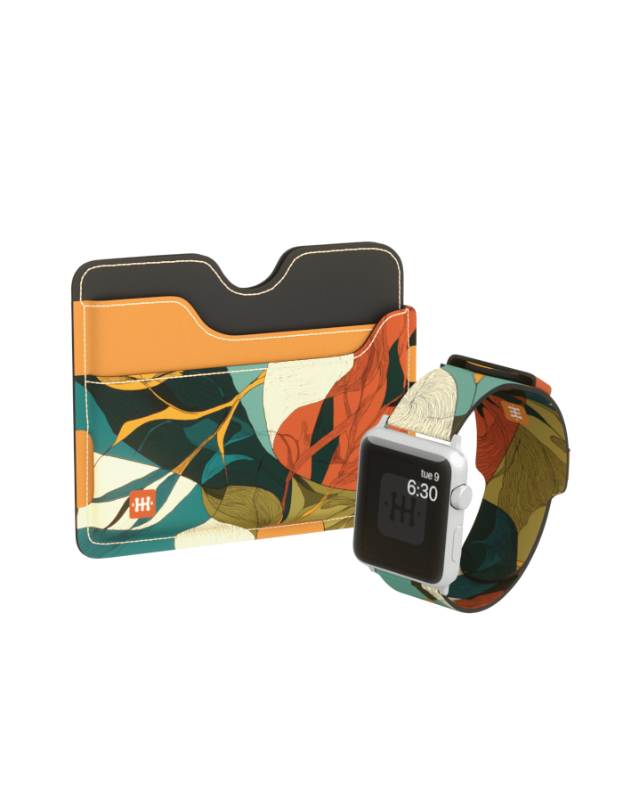 Set HideHub kožne narukvice za sat i novčanika u istom dezenu