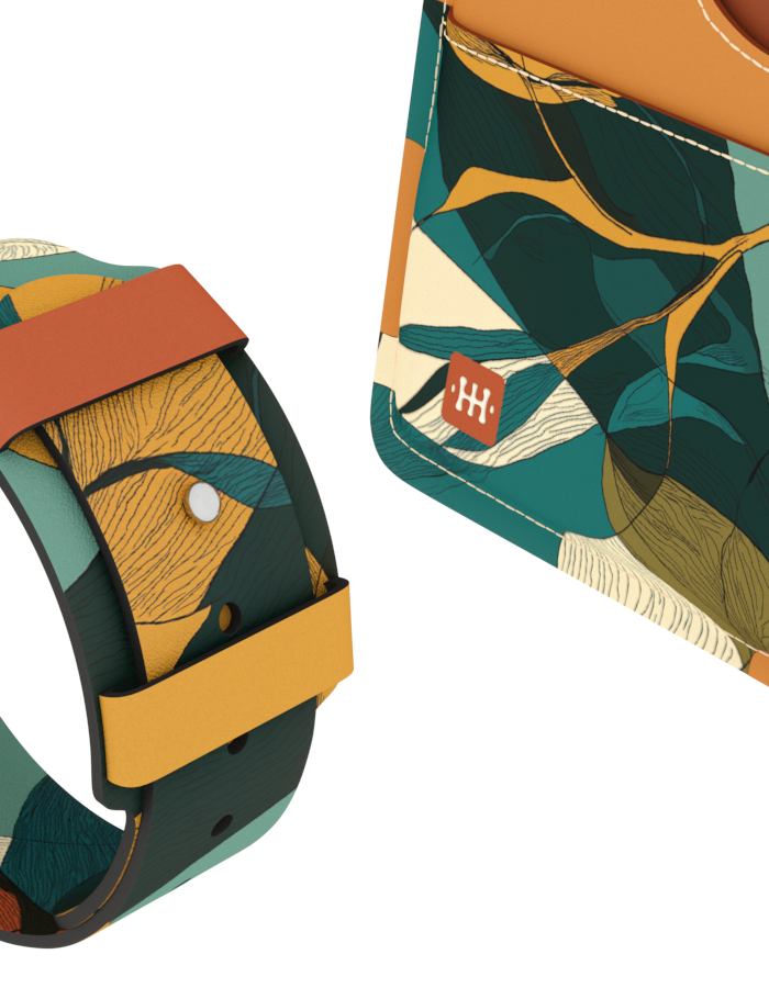 Set: Kožna narukvica za Apple sat i novčanik – Organic 2 - Slika 2