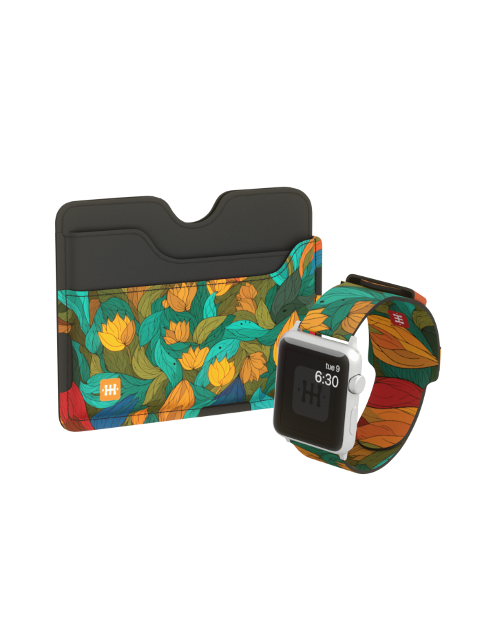 Set HideHub kožne narukvice za sat i novčanika u istom dezenu