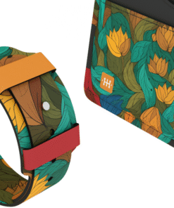 Alternative view of Set: Kožna narukvica za Apple sat i novčanik – Lišće