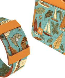 Alternative view of Set: Kožna narukvica za Apple sat i novčanik – Brodovi