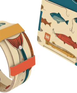 Alternative view of Set: Kožna narukvica za Apple sat i novčanik – Ribe