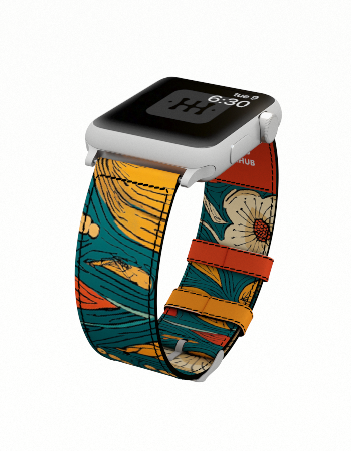 Set: Kožna narukvica za Apple sat i novčanik – Jesen - Slika 4