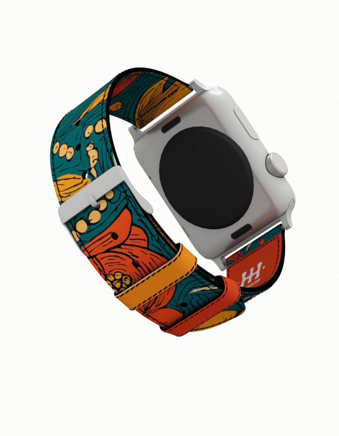 Set: Kožna narukvica za Apple sat i novčanik – Jesen - Slika 3