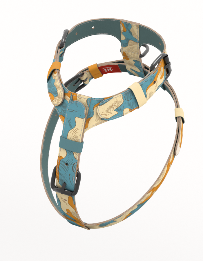 Ručno izradjen kožni am za pse sa metalnom kopčom – HideHub dizajn
