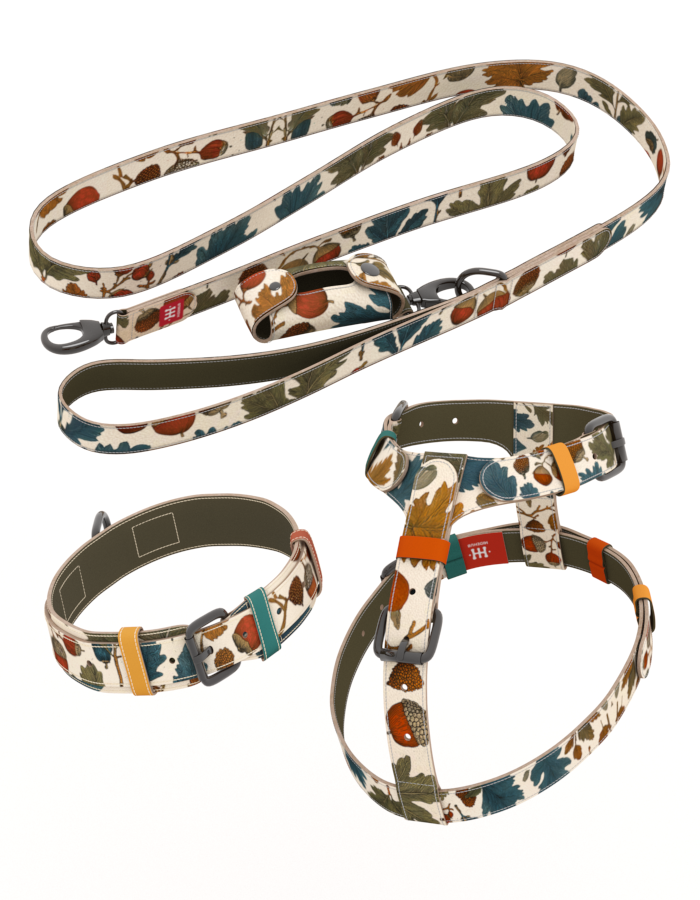 Kompletan HideHub set za pse – kožni am, ogrlica i povodac